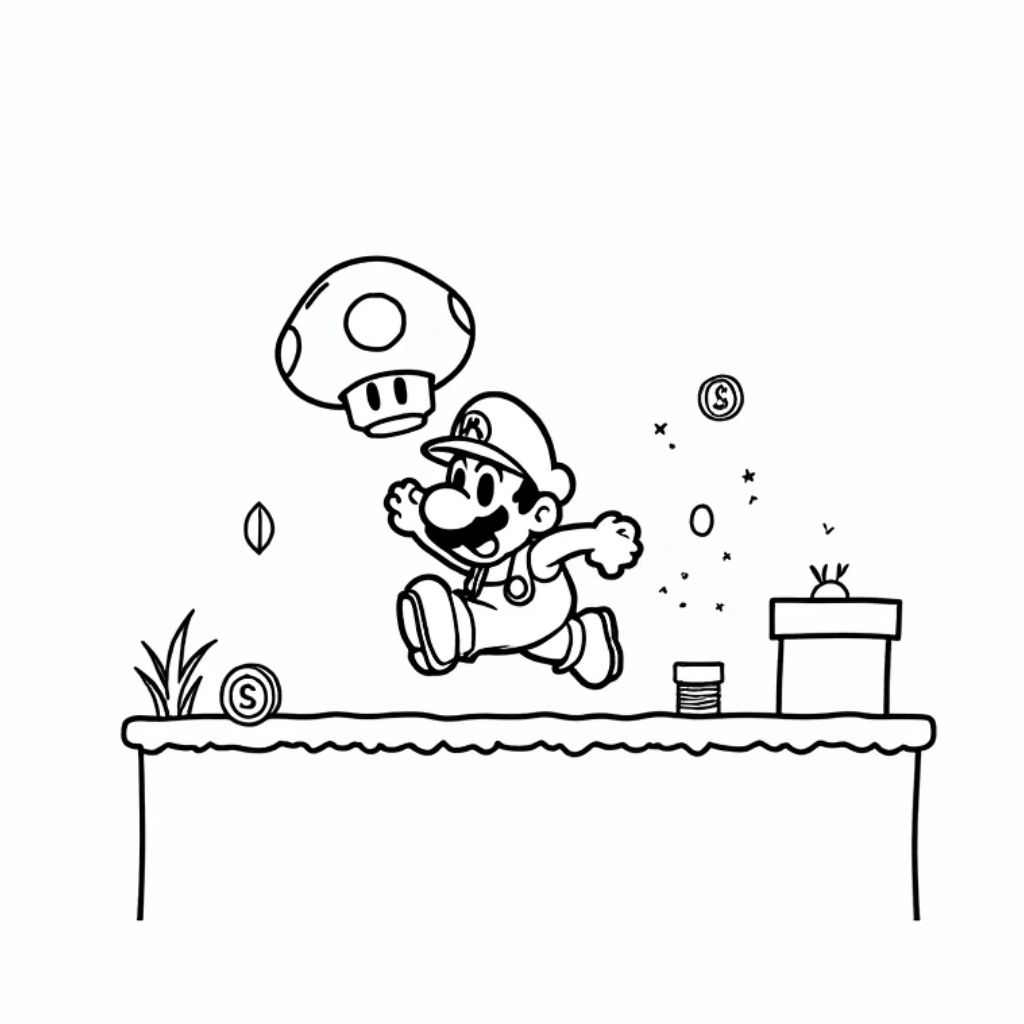 ausmalbilder mario