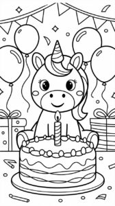 unicorn cat coloring page