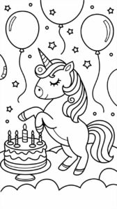 unicorn free coloring pages