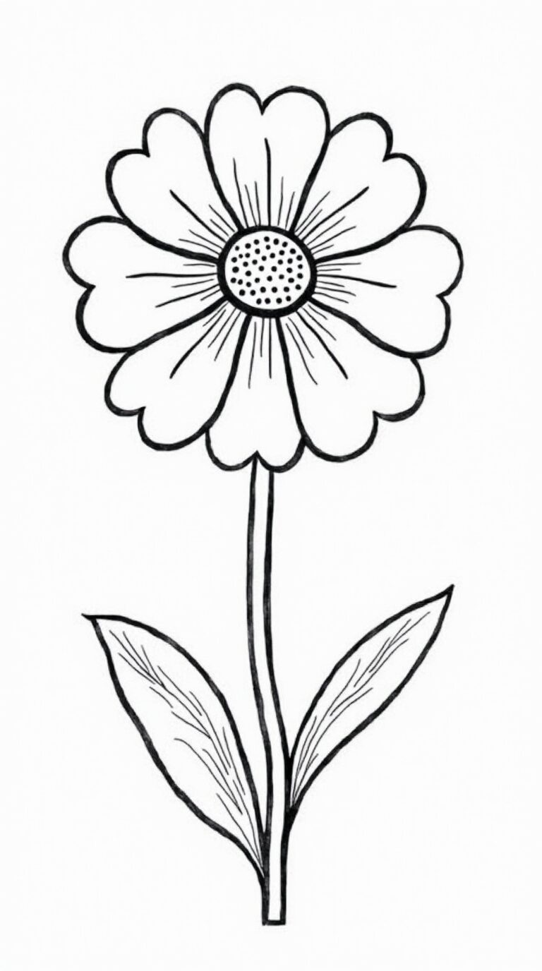 bouquet de fleurs coloriage