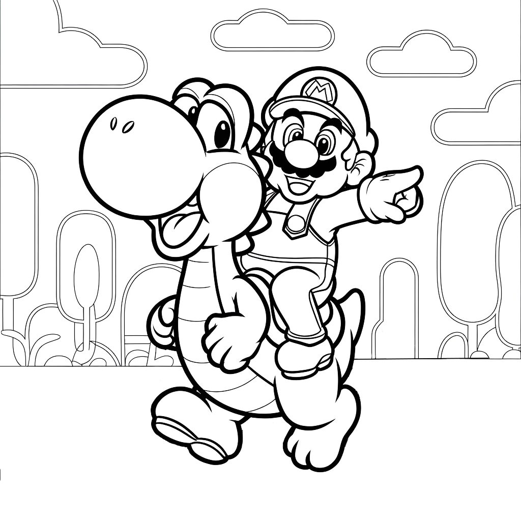 super mario coloriage