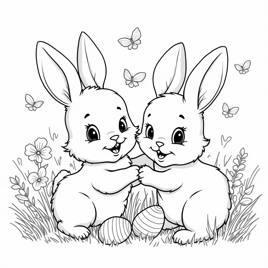 easter bunny coloring pages