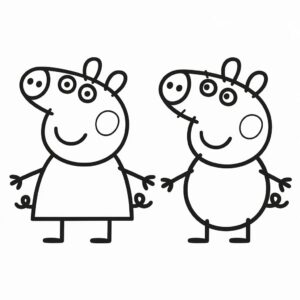 peppa pig kleurplaat