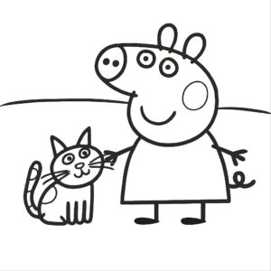 peppa pig kleurplaat gratis