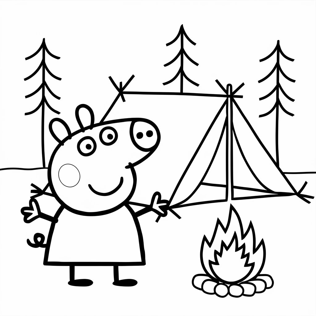 coloriage peppa pig noel