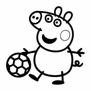 peppa pig kleurplaat printen