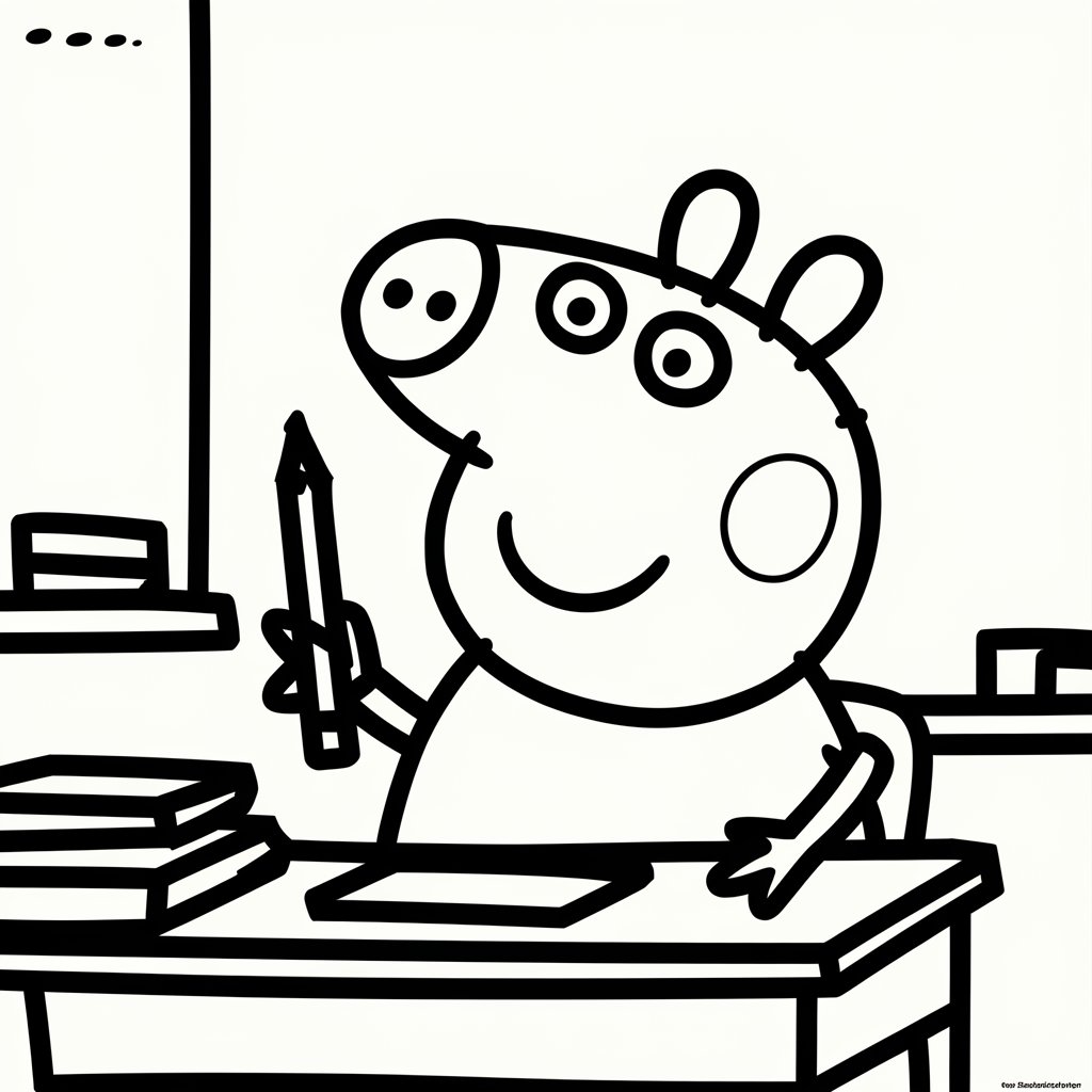 coloriage à imprimer peppa pig