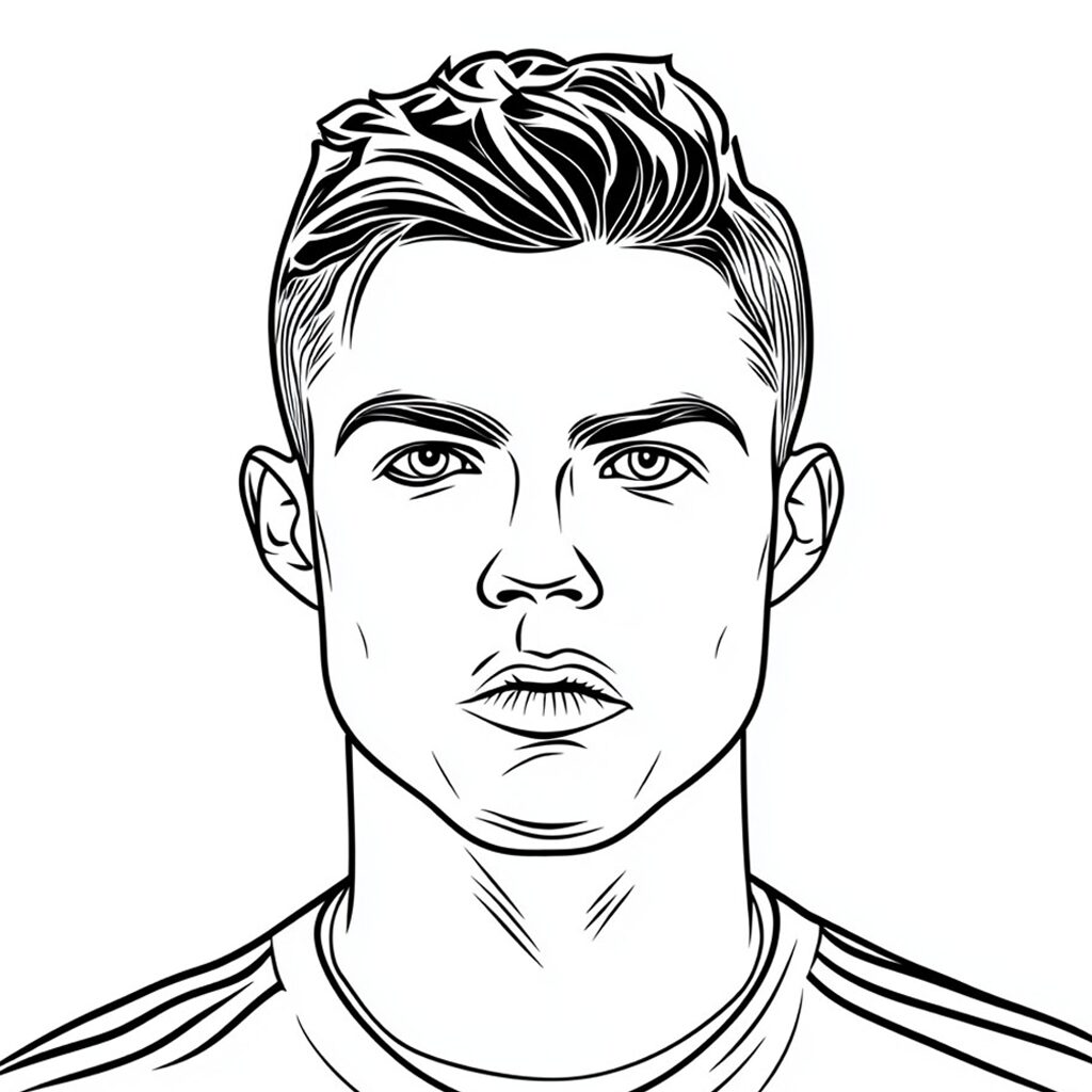 ronaldo shirt kleurplaat