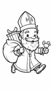 sinterklaas kleurplaat makkelijk