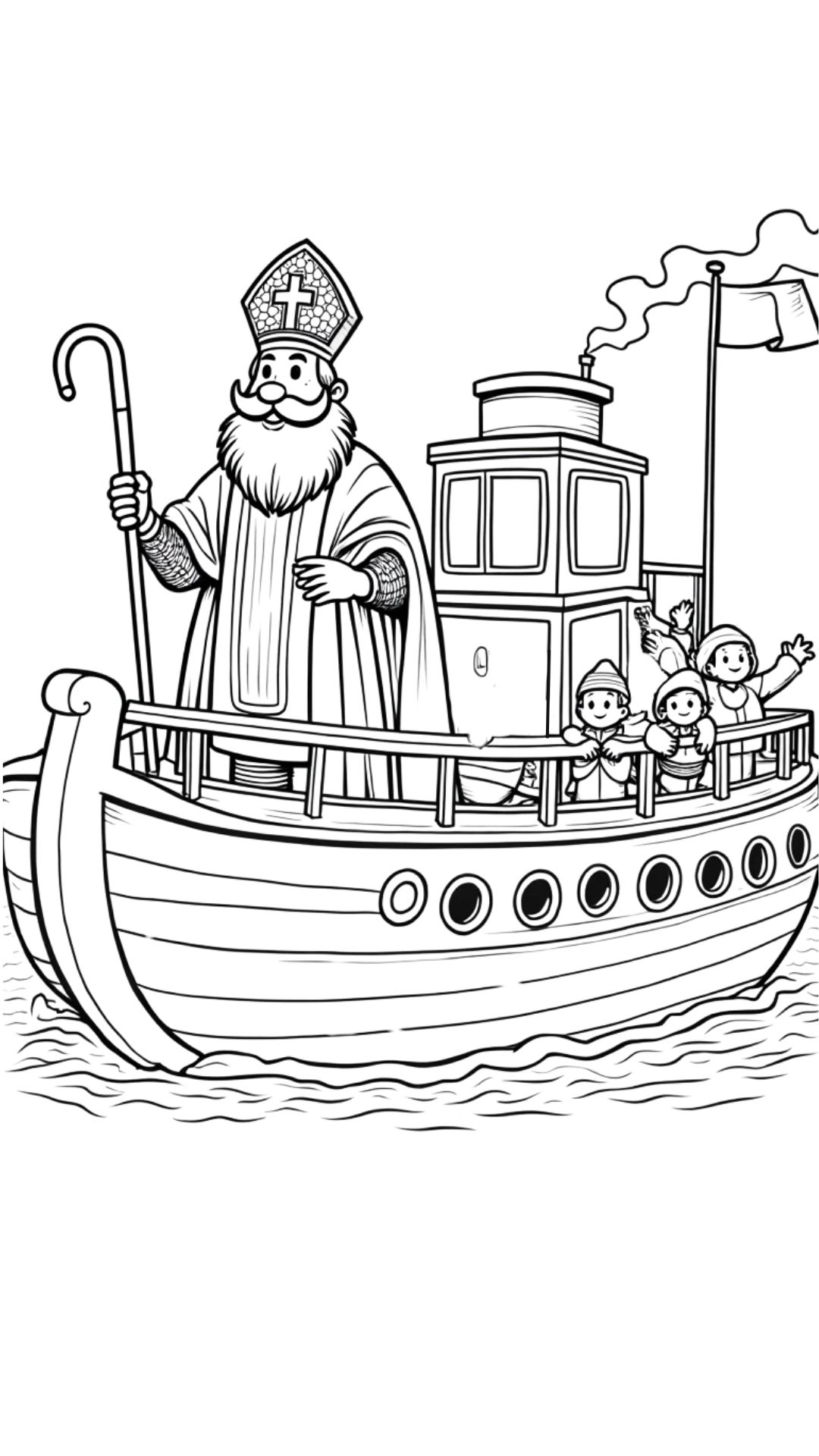 sinterklaas kleurplaat moeilijk