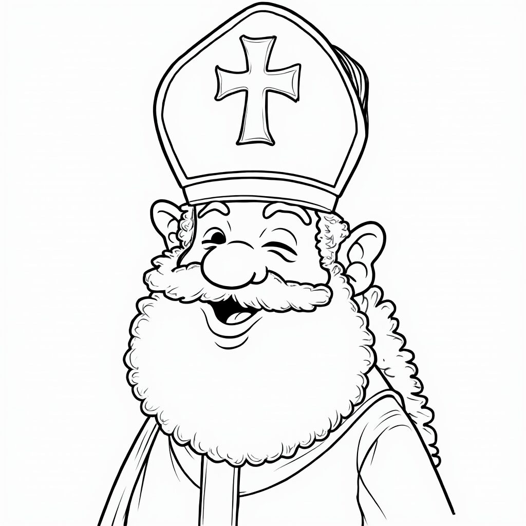 sinterklaas kleurplaat printen
