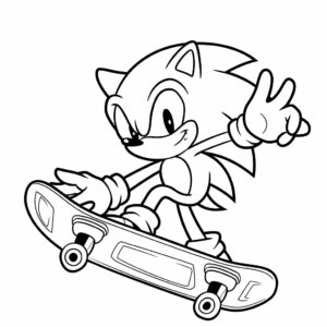 sonic the hedgehog kleurplaat