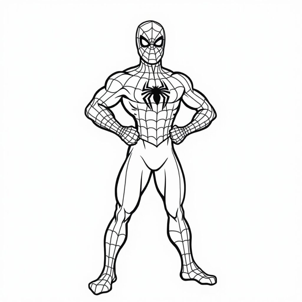 spiderman kleurplaten