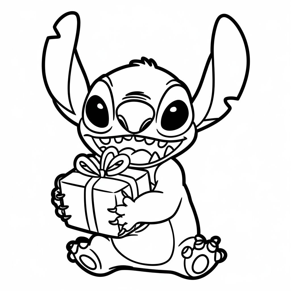 coloriage stitch à imprimer