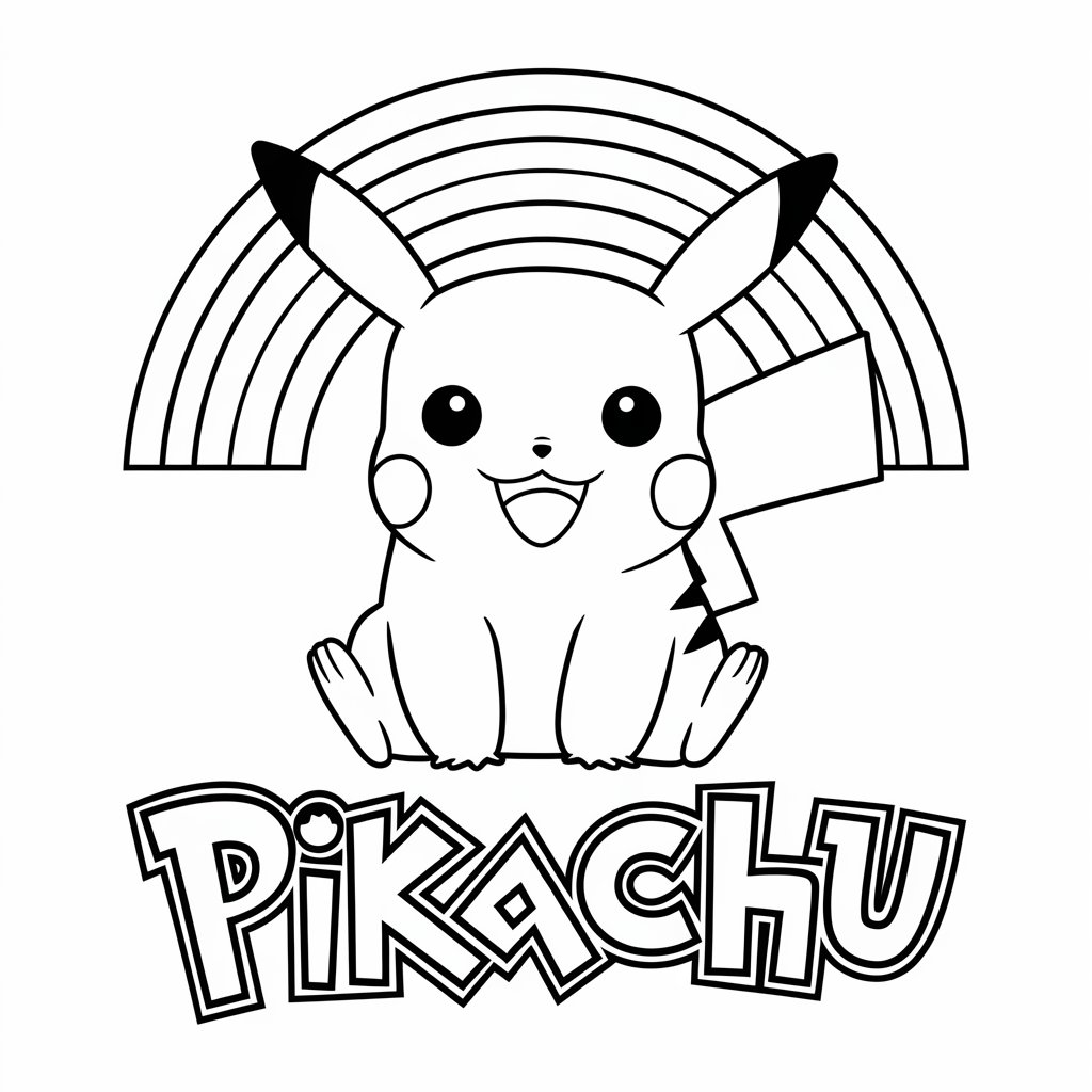 pikachu da colorare