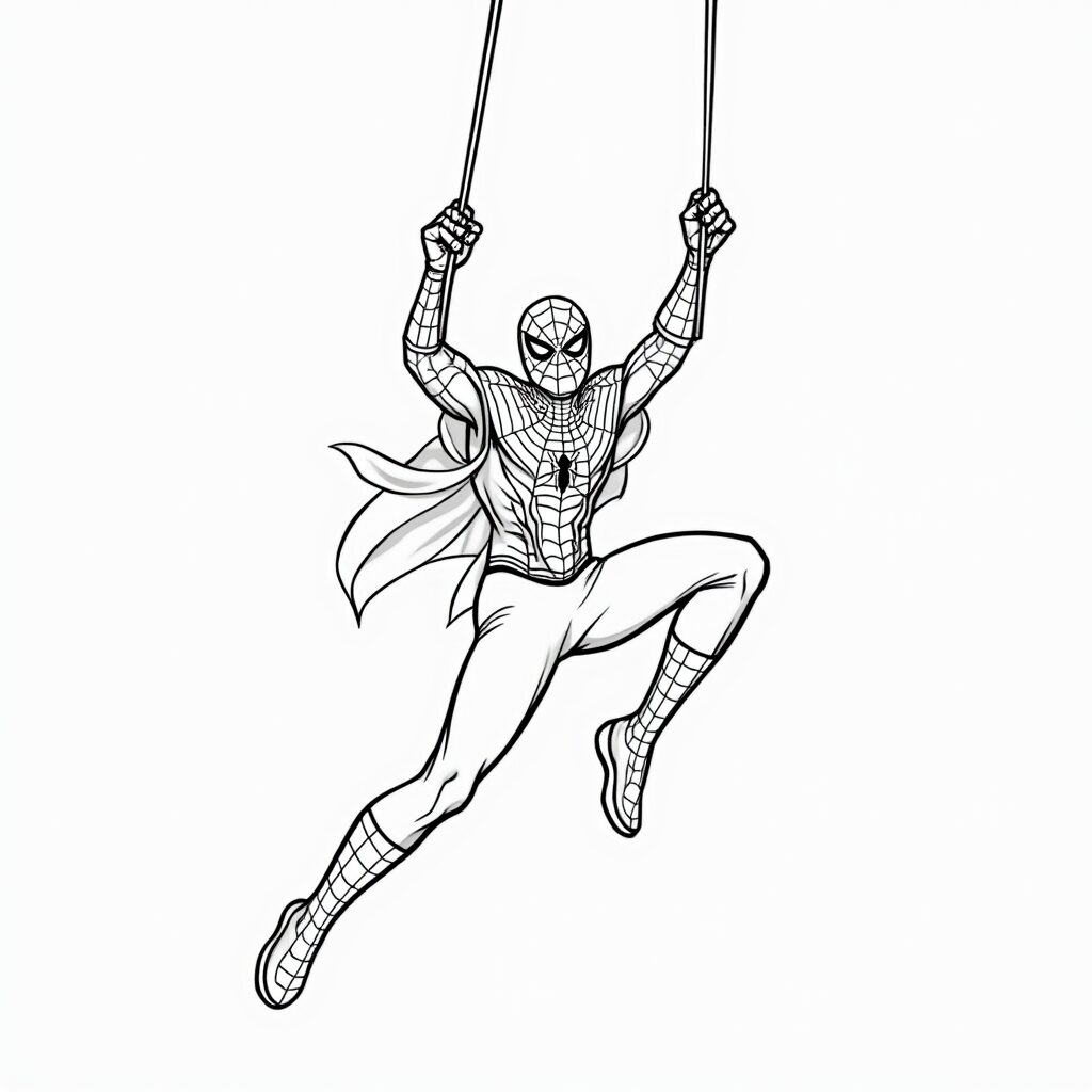 tekening spiderman gratis