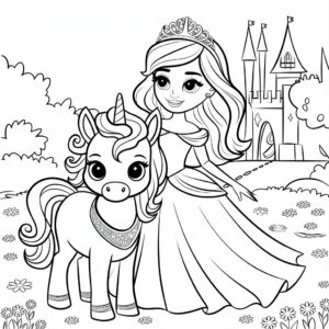 realistic unicorn coloring pages