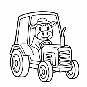 tractor coloring page printable