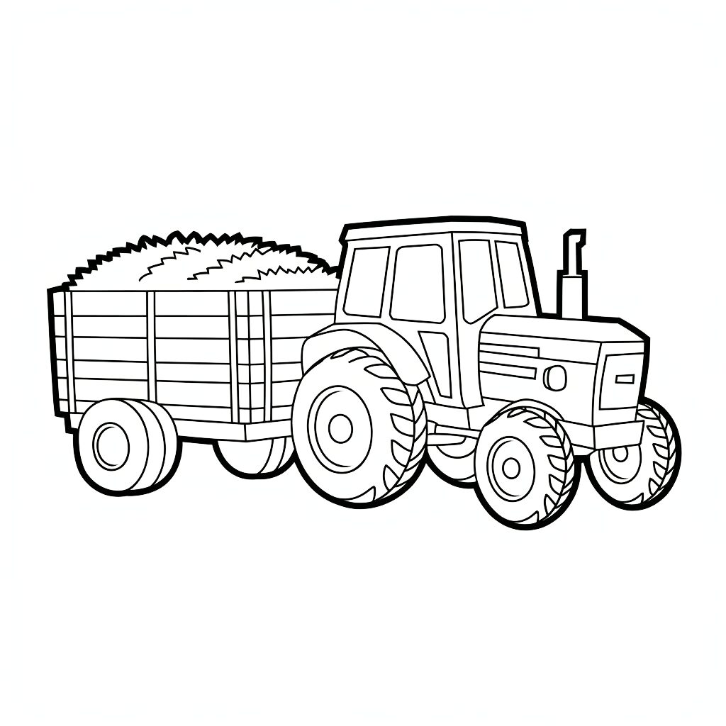trattore disegno da colorare