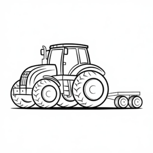 coloring tractor pages