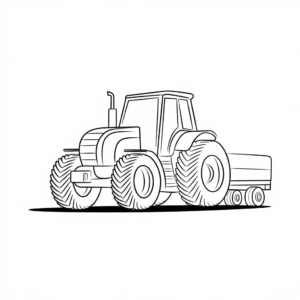 combine tractor coloring pages