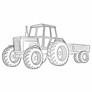 tractor trailer coloring pages