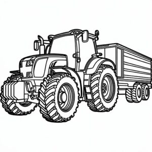 tractor trailer coloring page