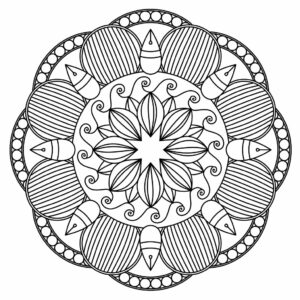 Ausmalbild Blumen Mandalas
