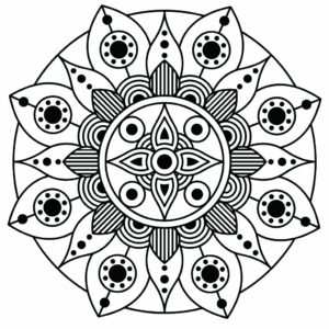 Ausmalbilder Blumen Mandalas