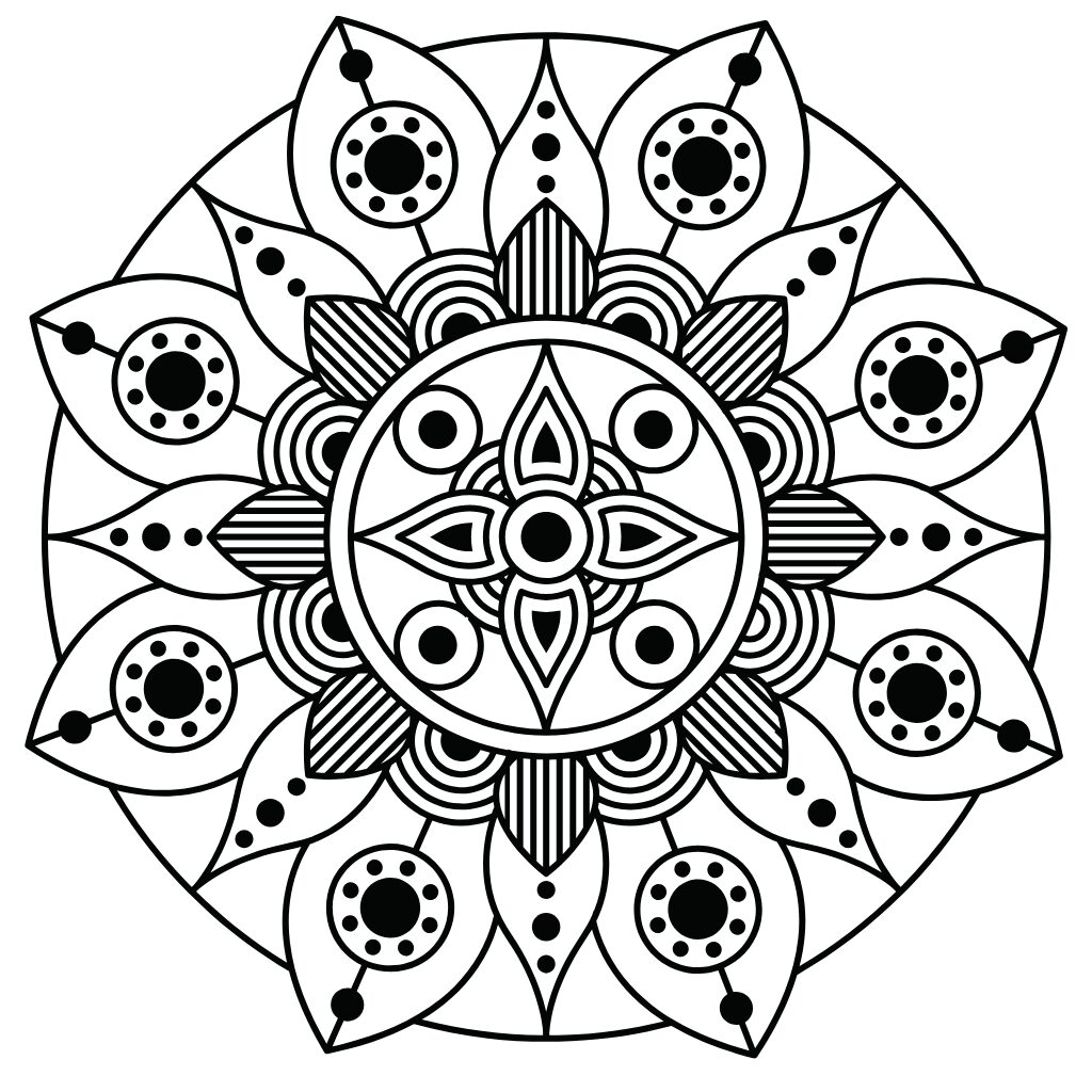 Coloriages Mandalas de Fleurs