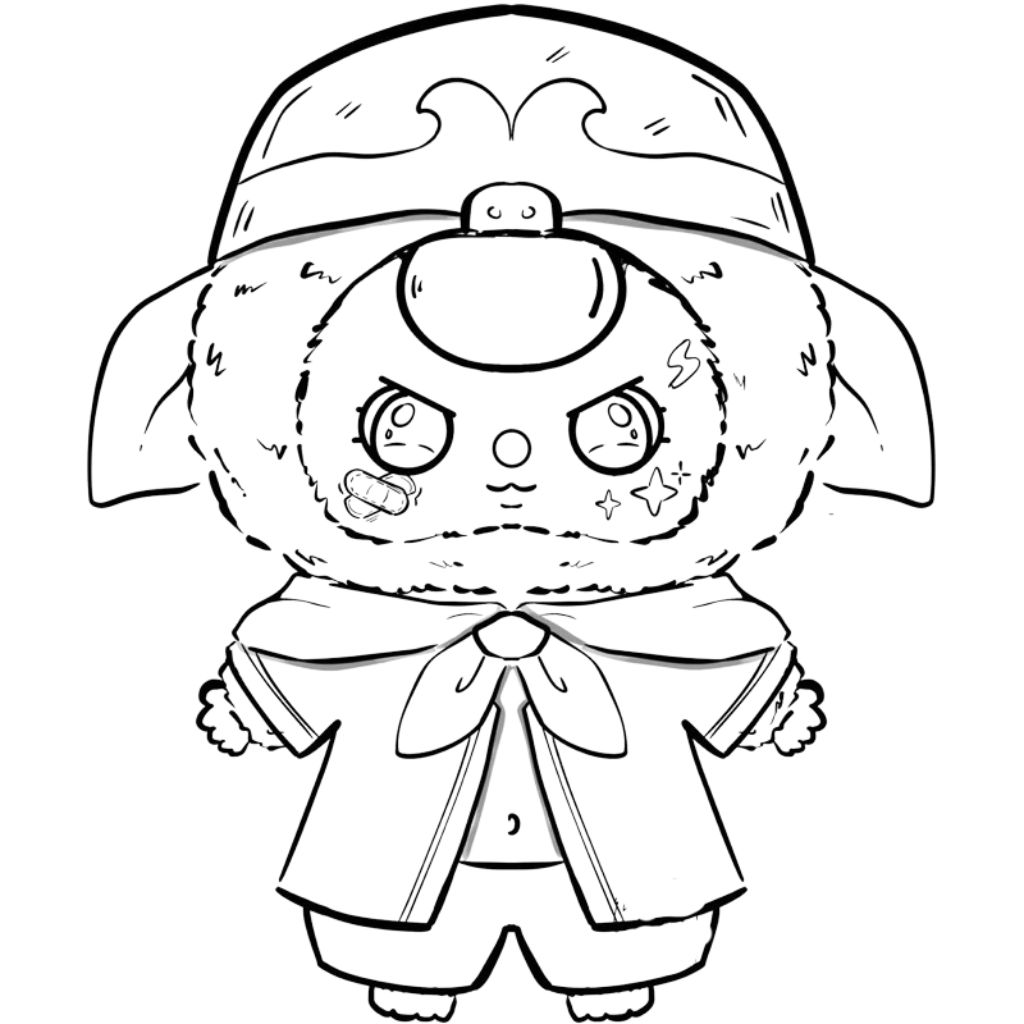 Baby three print en kleur voor kinderen