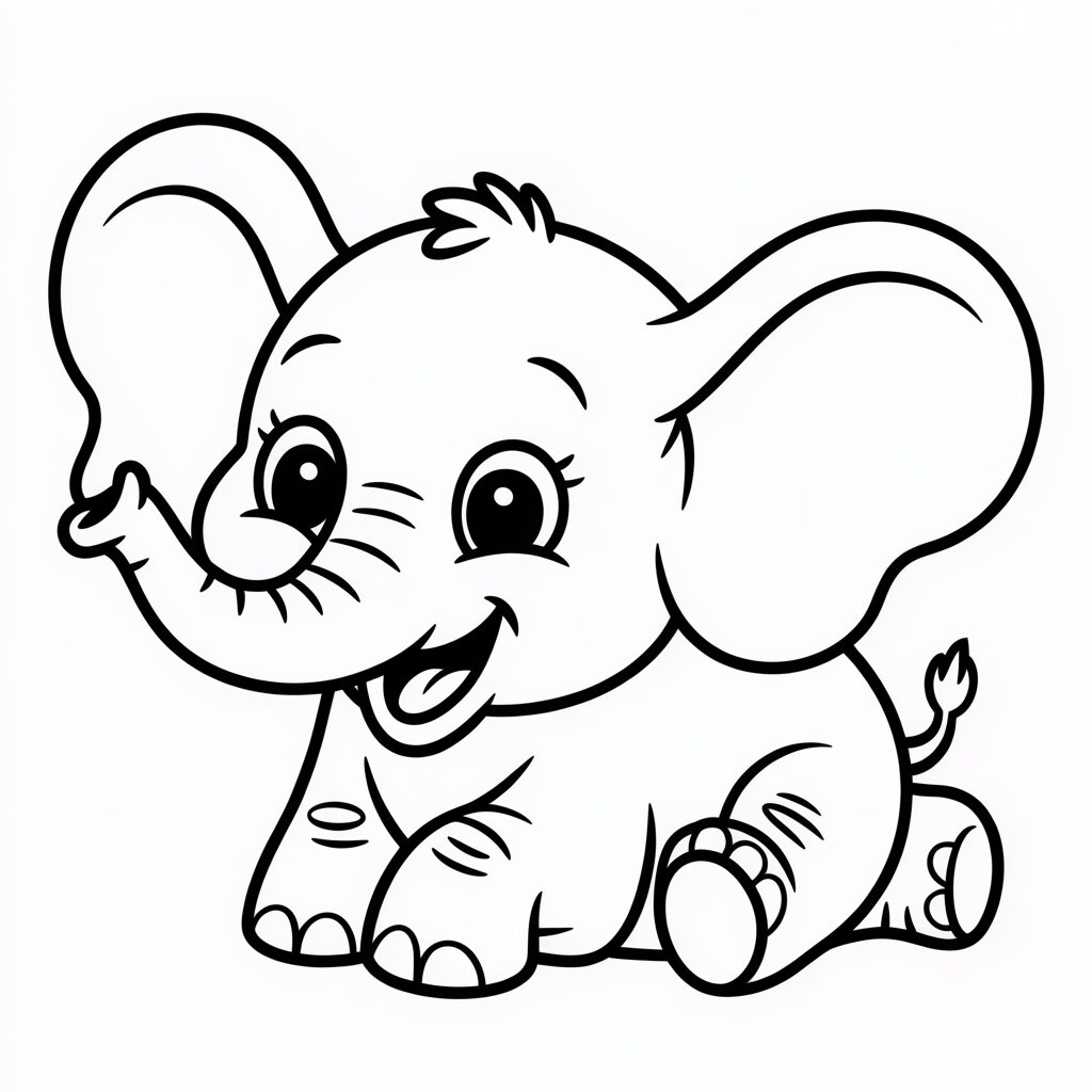 Babyelefant Prints für Kinder kostenlos herunterladen