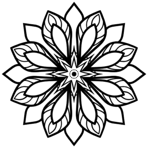 Blumen Mandalas Ausmalbild