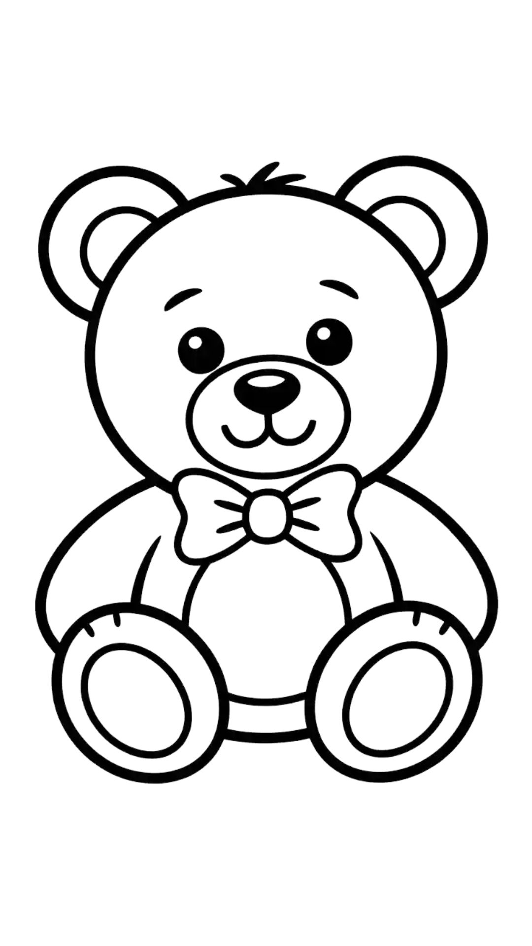 Coloriage nounours mignon gratuit