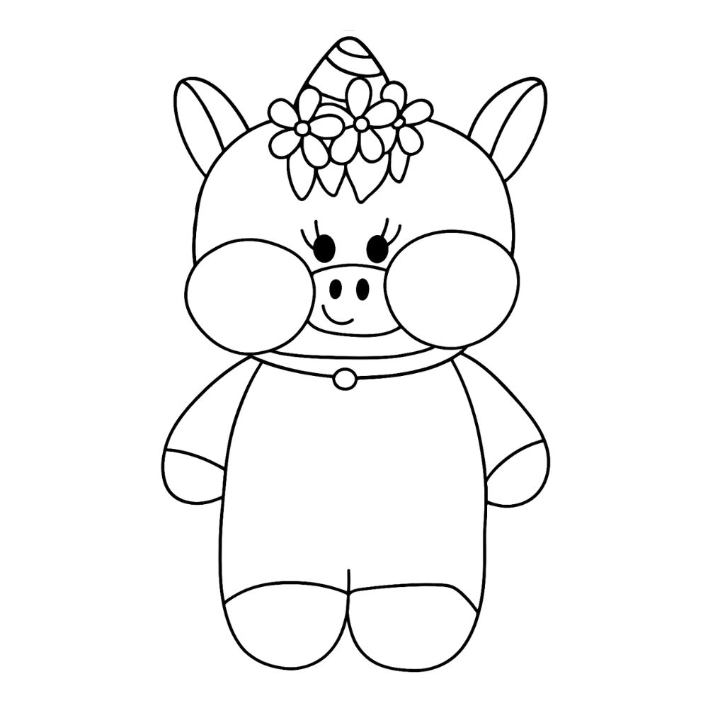 Colorier Lalafanfan dans des tenues amusantes pdf à imprimer