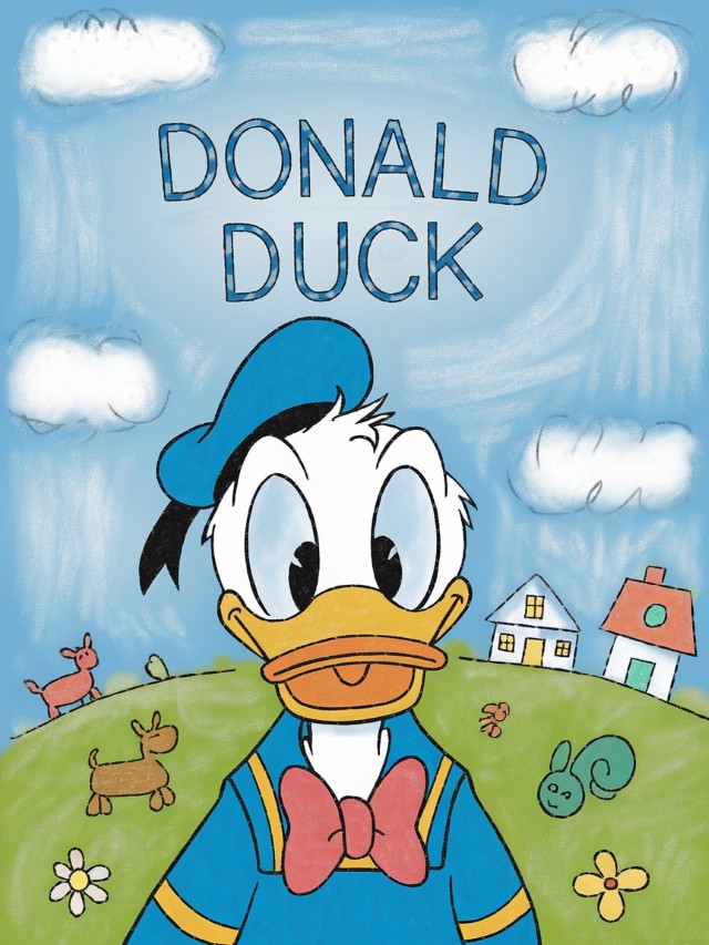 Donald Duck Kleurplaat