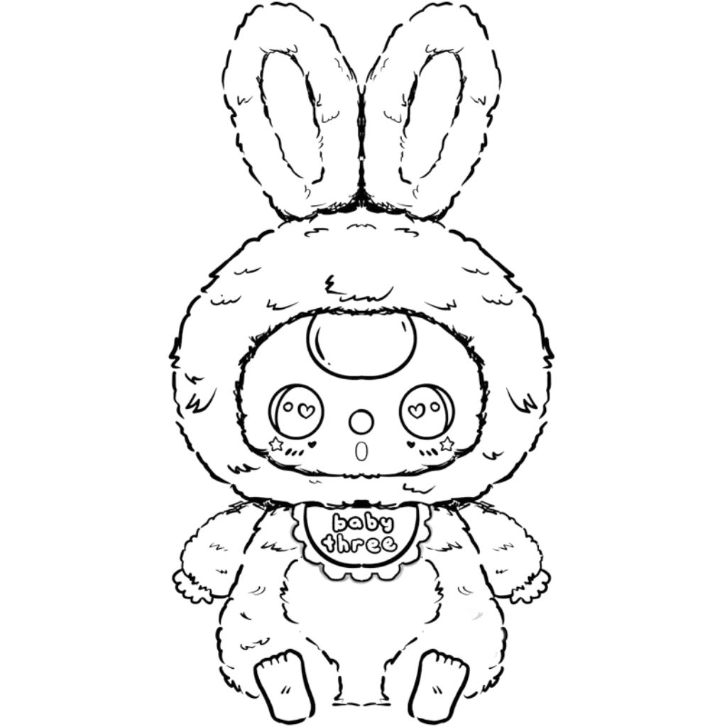 Download gratis baby three tekeningen