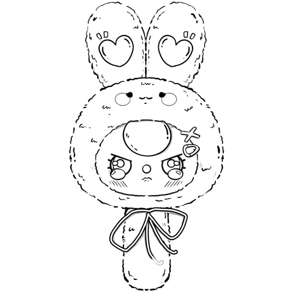 Downloadbare baby three kleurpagina