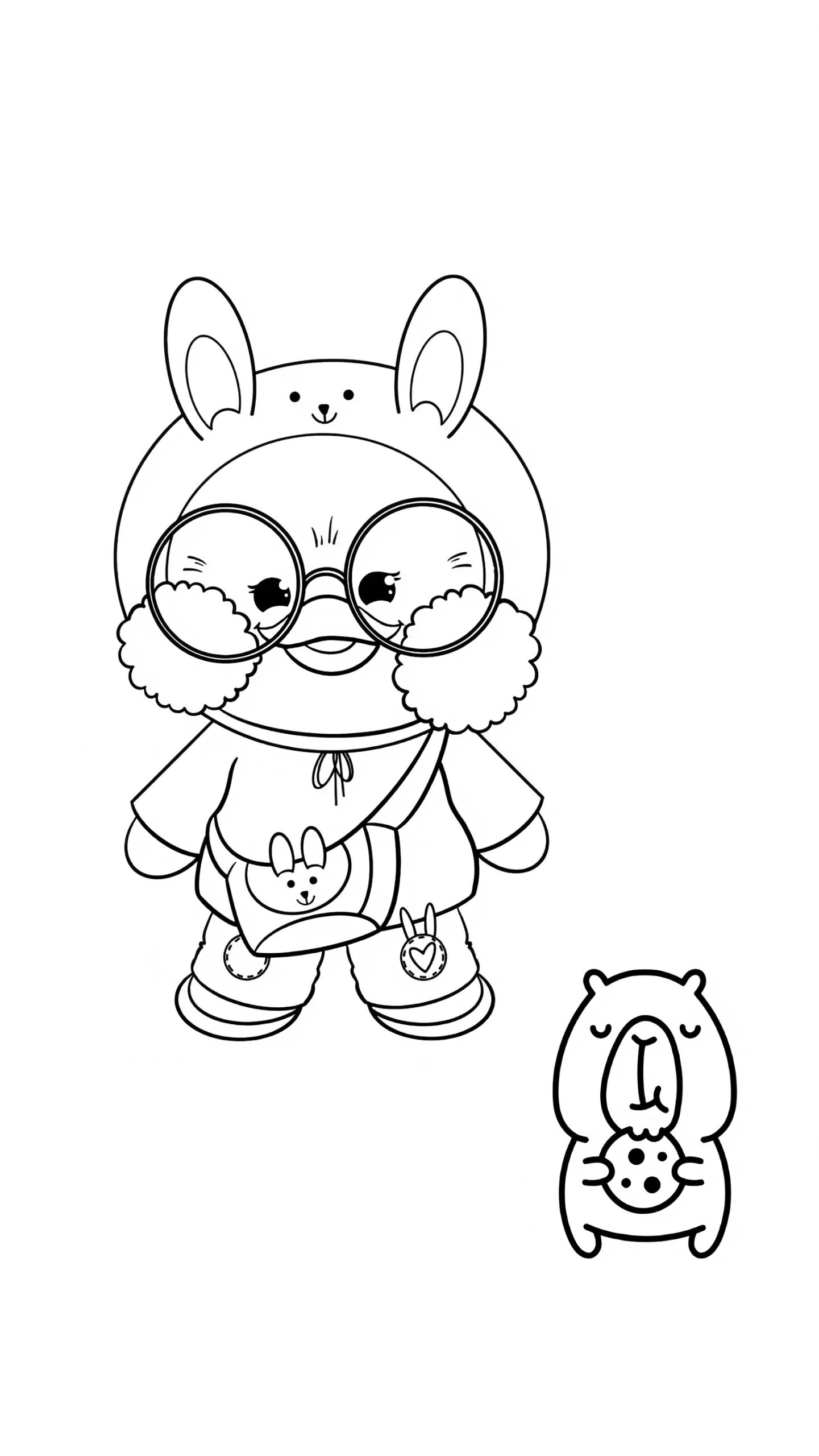 Gratis download paper duck kleurplaat