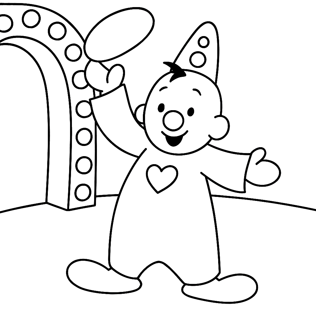 Gratis kleurplaat Bumba op het Circus