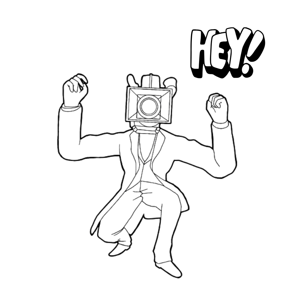 Gratis te downloaden Cameraman Skibidi kleurplaten