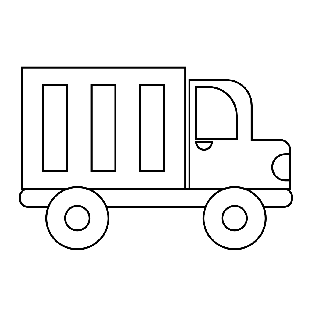 Große Lastwagen Ausmalbild