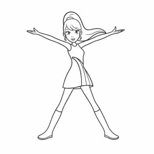 Personaggio K3 Kristel – scarica ora il disegno da colorare