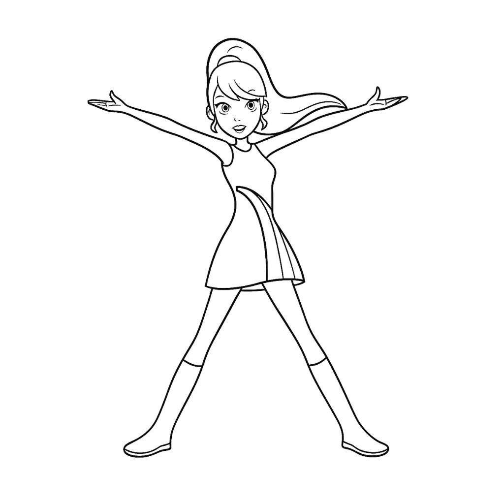 Personaggio K3 Kristel – scarica ora il disegno da colorare