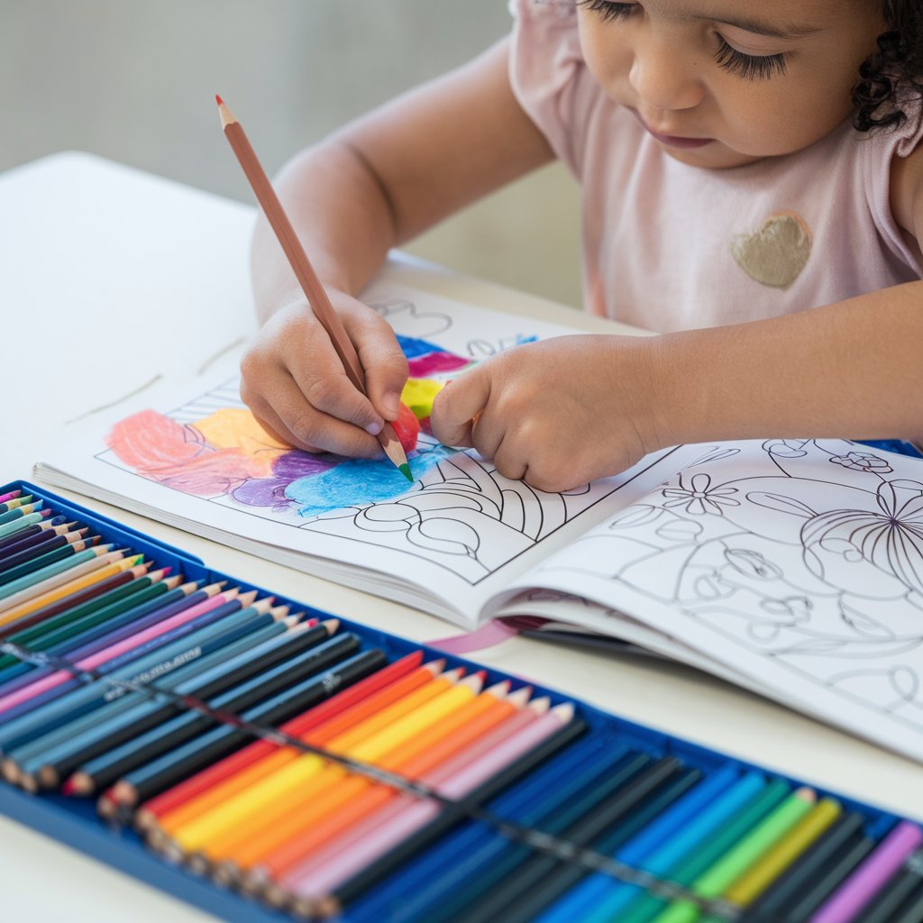 Kinderen leren kleuren herkennen en combineren