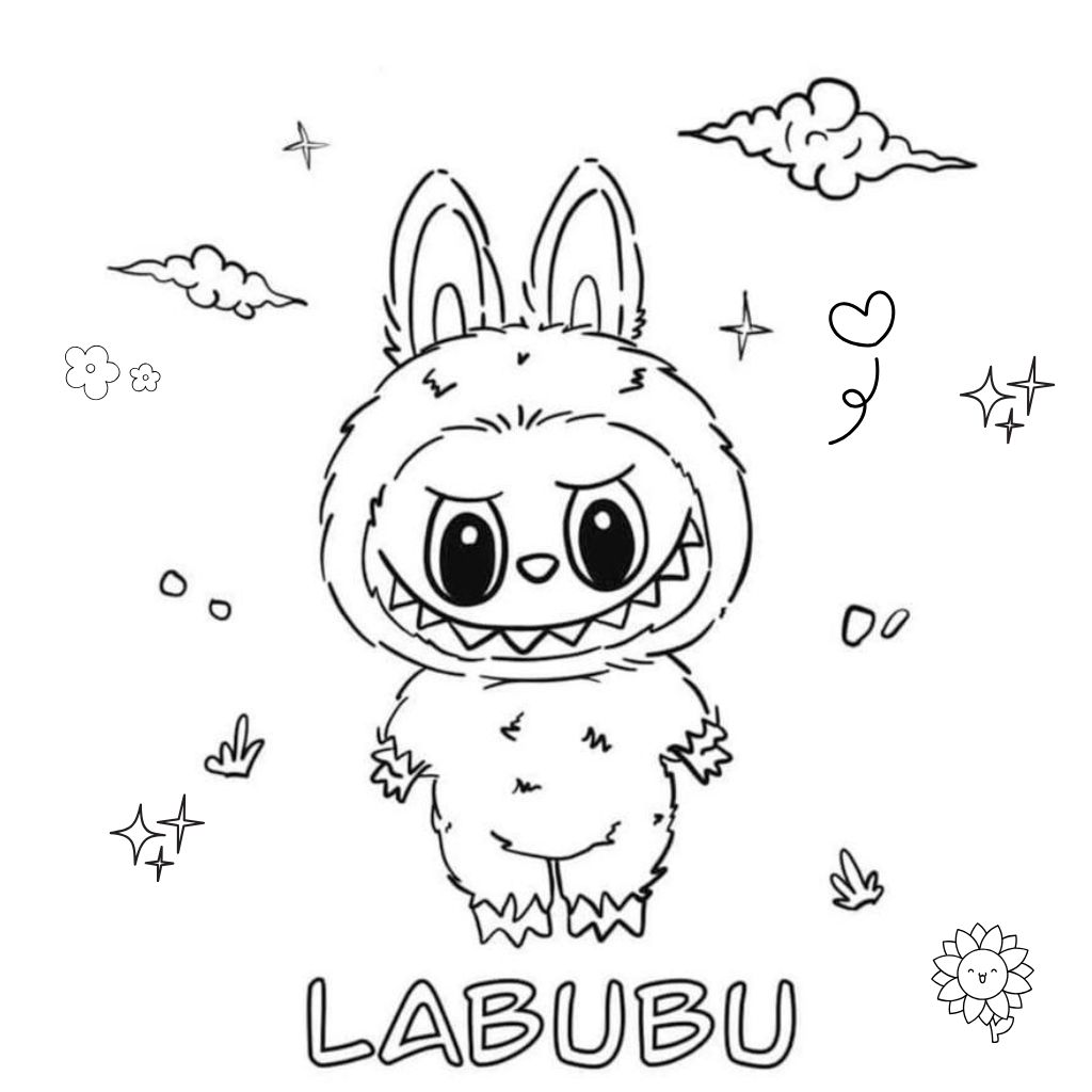 Labubu Malvorlage Beispiele