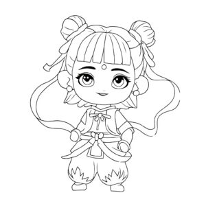 Ne Zha coloring pages