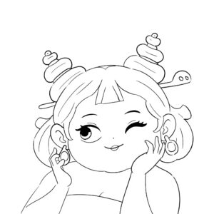 Ne Zha children's coloring pages printable