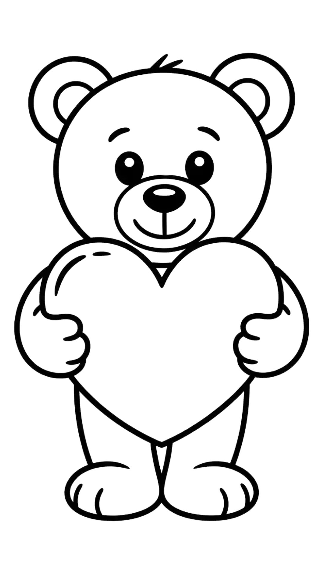 Nounours mignon à colorier et à imprimer