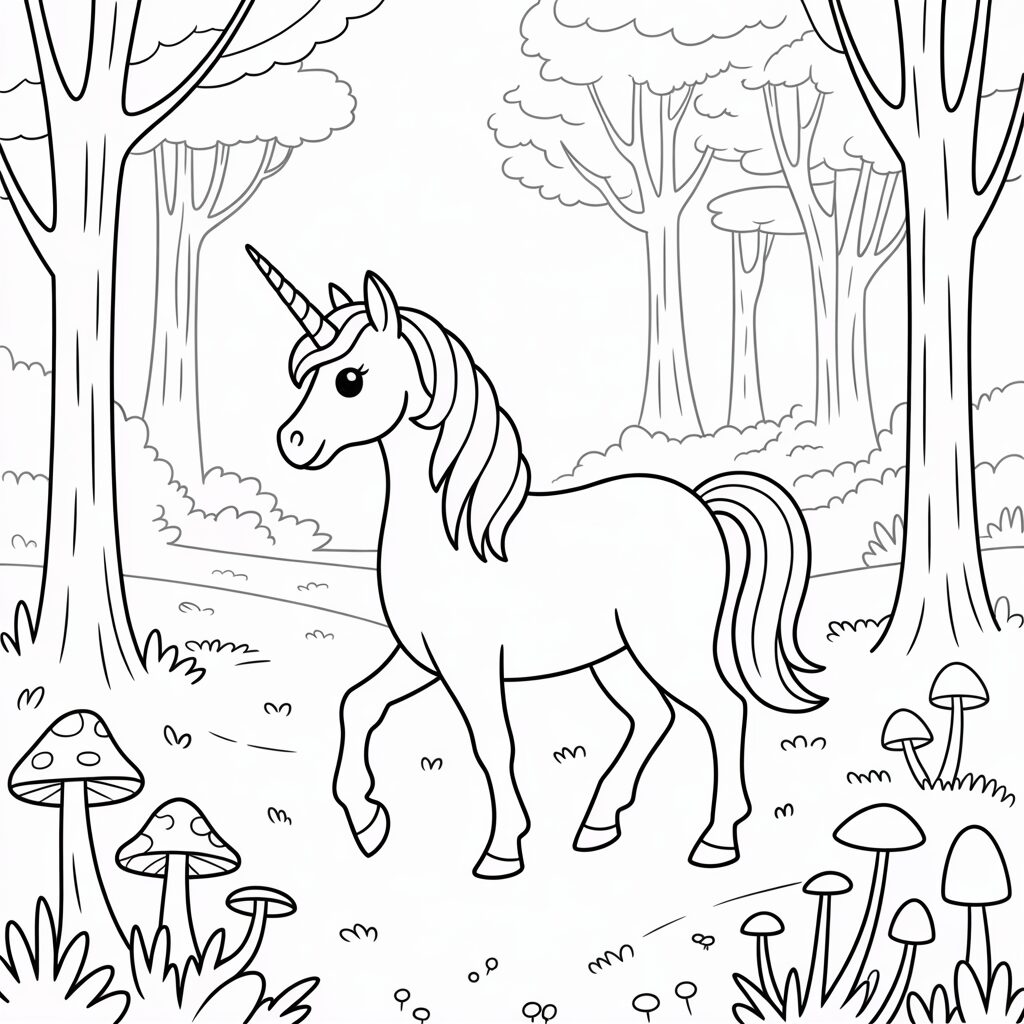 Téléchargement PDF de scènes magiques de licornes